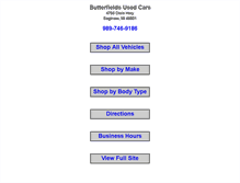 Tablet Screenshot of butterfieldusedcars.com